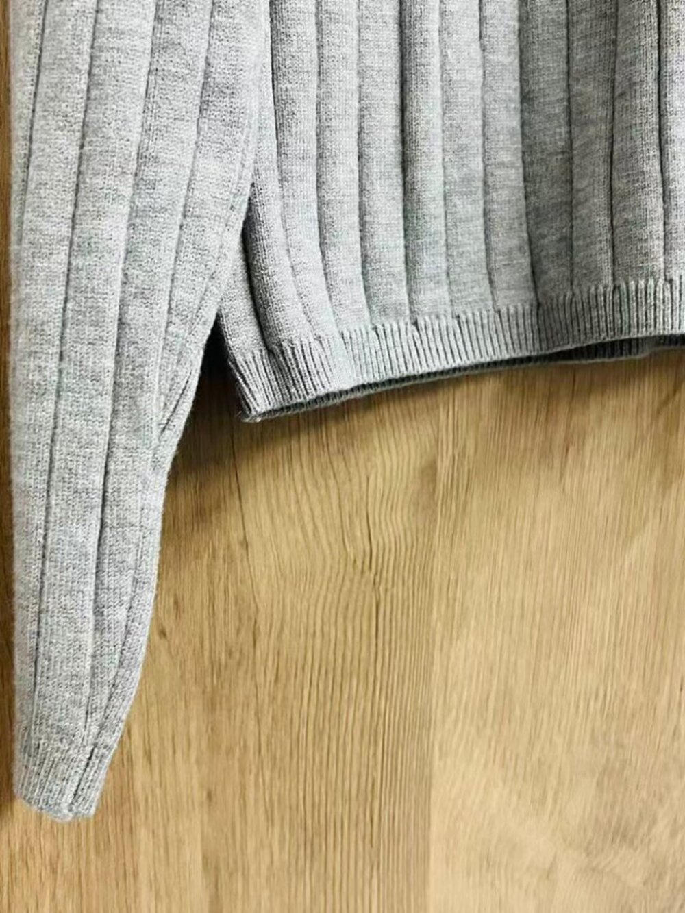 Loro Piana Grey Ribbed Knit 2‑Piece Set Zip Jacket & Knit Pants - Picture 5 of 8